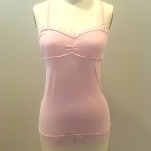 F21 Pink Polka Dot/Lace Cami