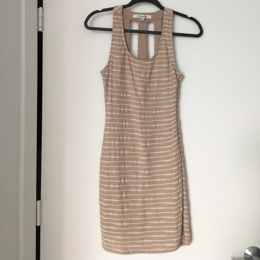 Bodycon nude color dress