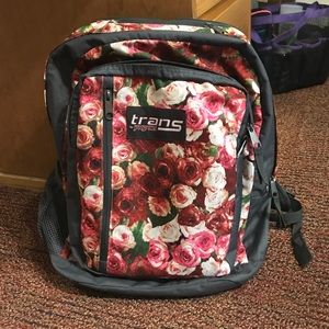 Trans by jansport floral backpack, like new