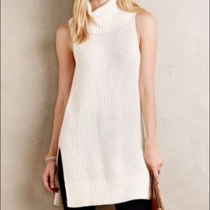 Moth Anthropologie Cowled Sweater Tunic in moss