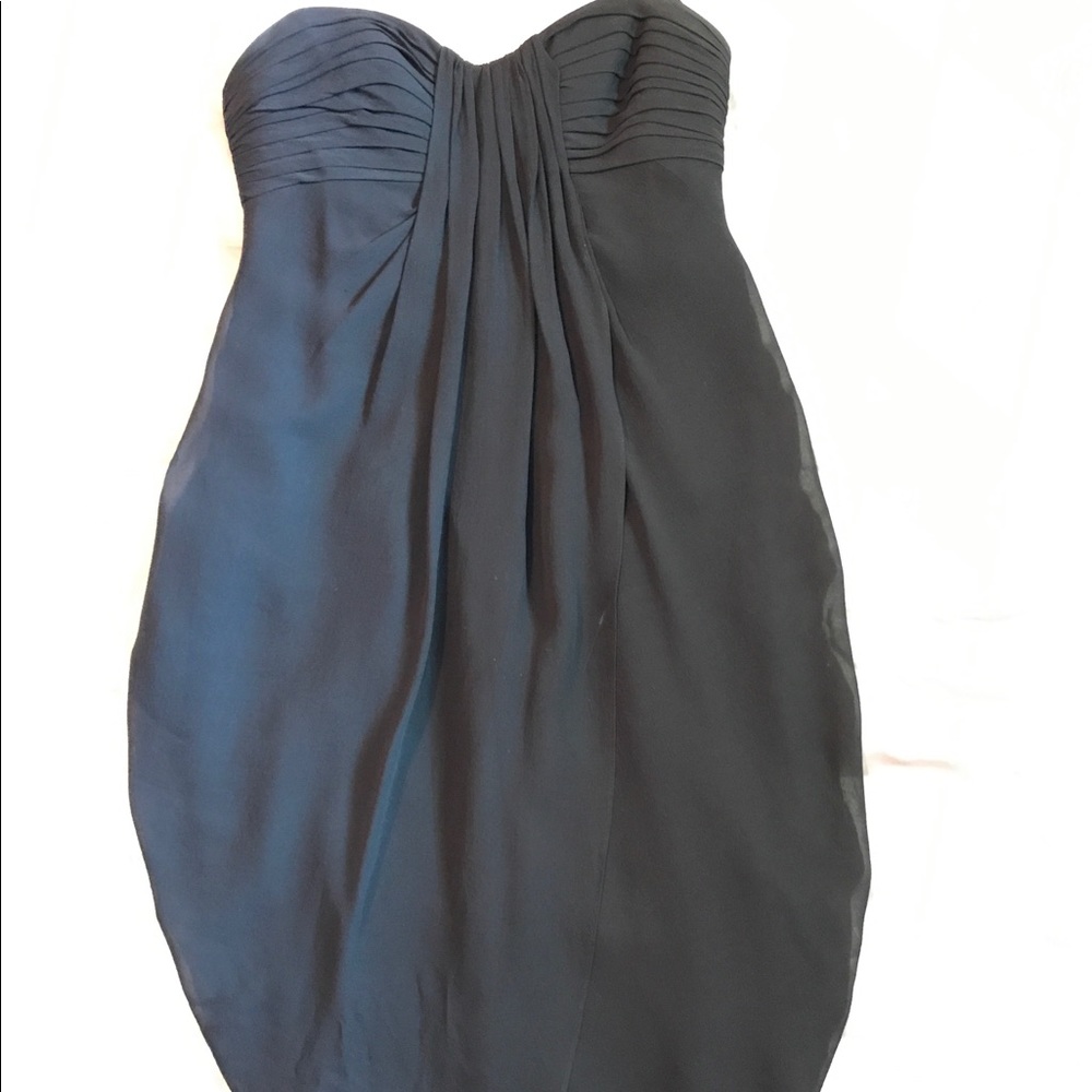 BCBGMaxazria black silk cocktail dress 0