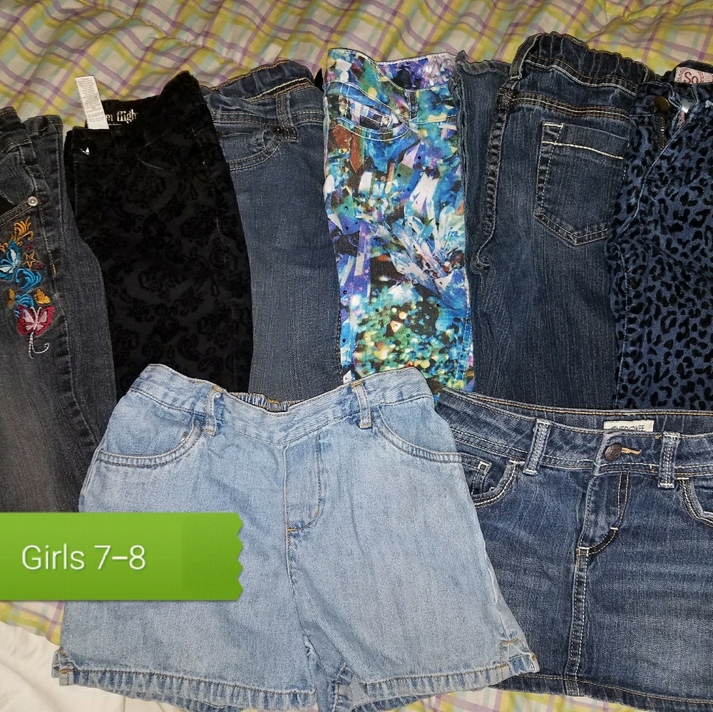 Girls size 7 jeans lot