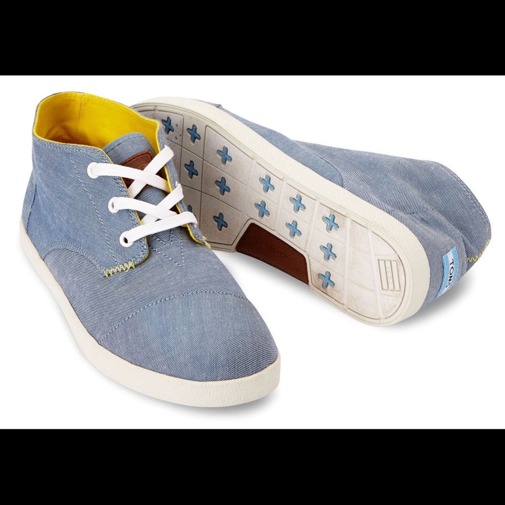 Toms Passos-Mid Blue Chambray