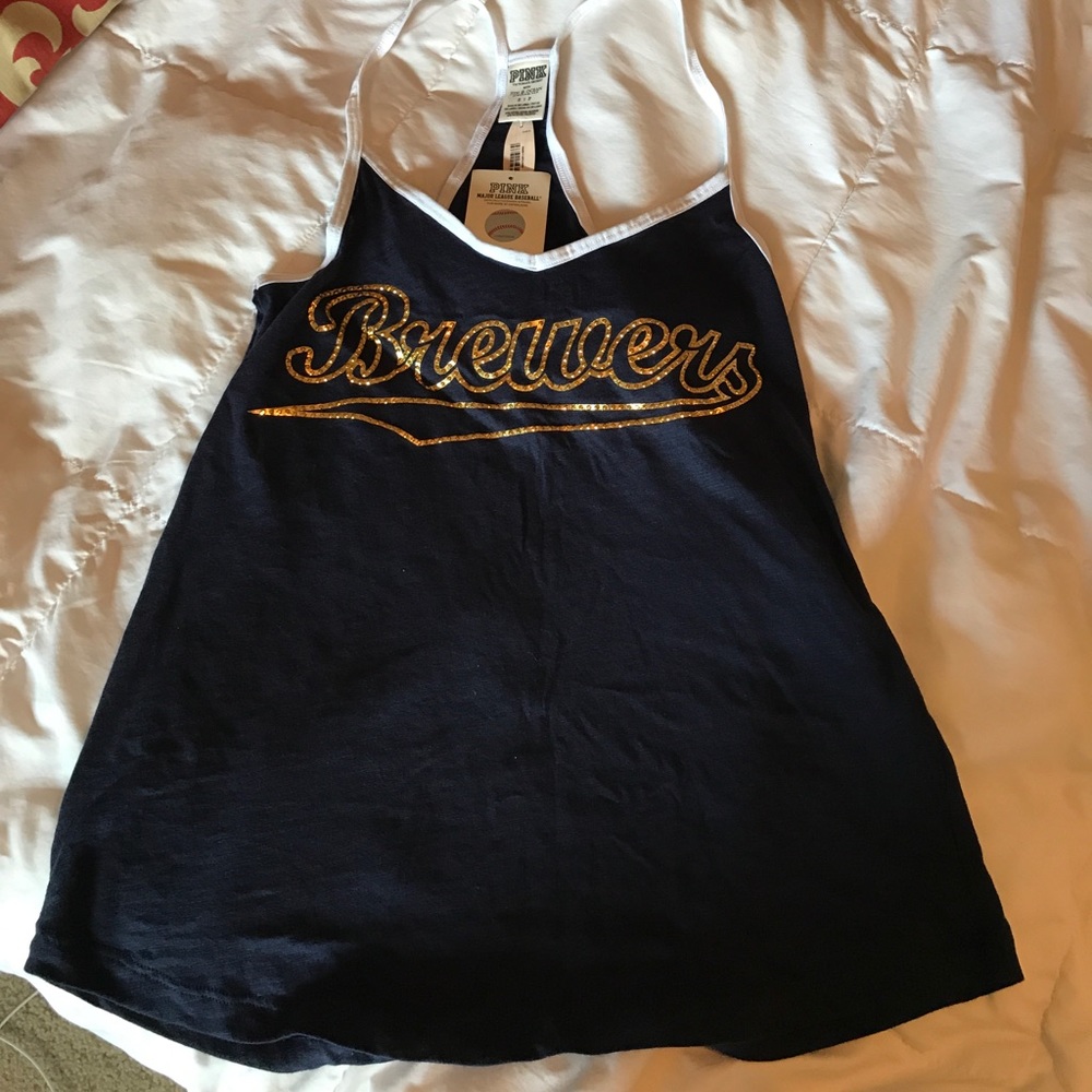 NWT Victoria’s Secret PINK Milwaukee Brewers tank