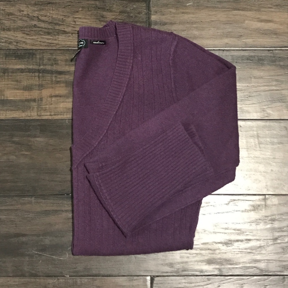Maurices Cashmere Cable Knit Purple Sweater