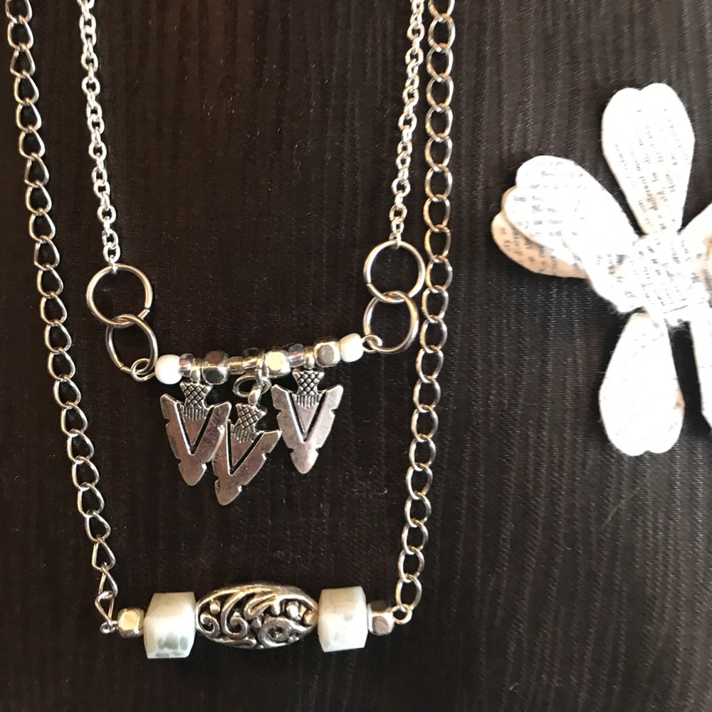 Double strand long necklaces ✨💟