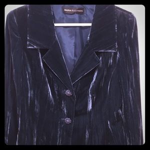 Dana Buchman crushed velvet jacket