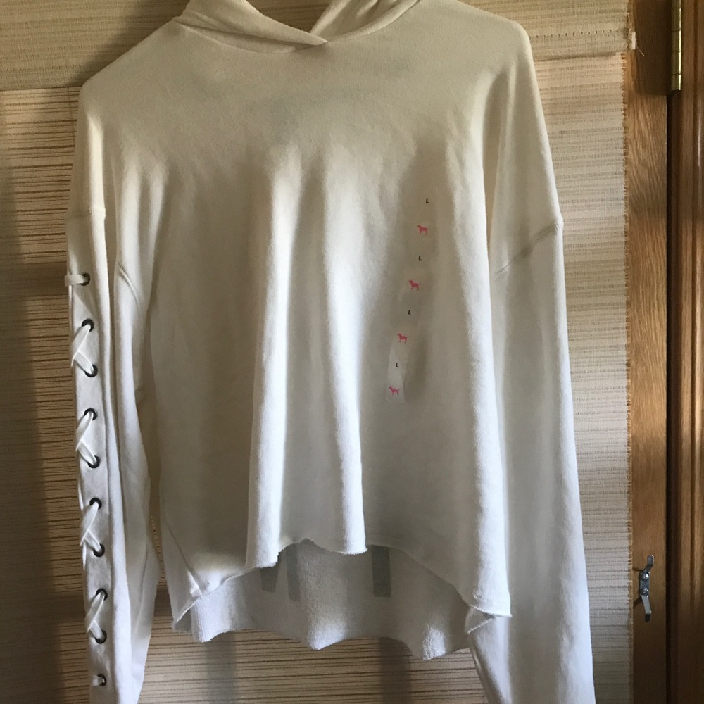 Cream crop sweatshirt Victoria secret