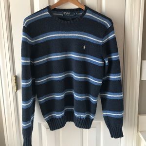 Men's crew neck polo sweater