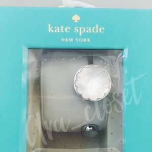 Kate Spade Tracker silver-tone and white bangle