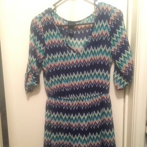Blue striped dress