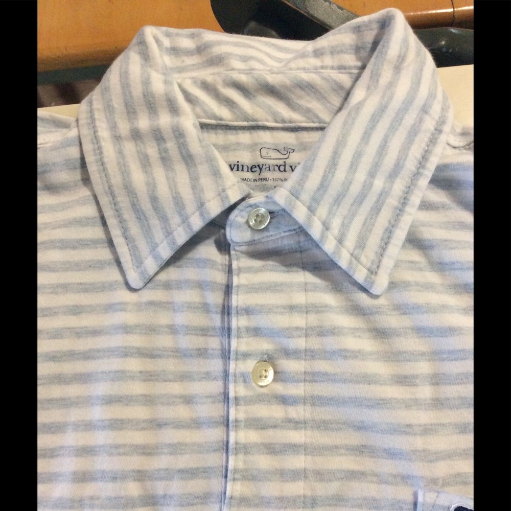Boy's Vineyard Vines pinstripe polo shirt
