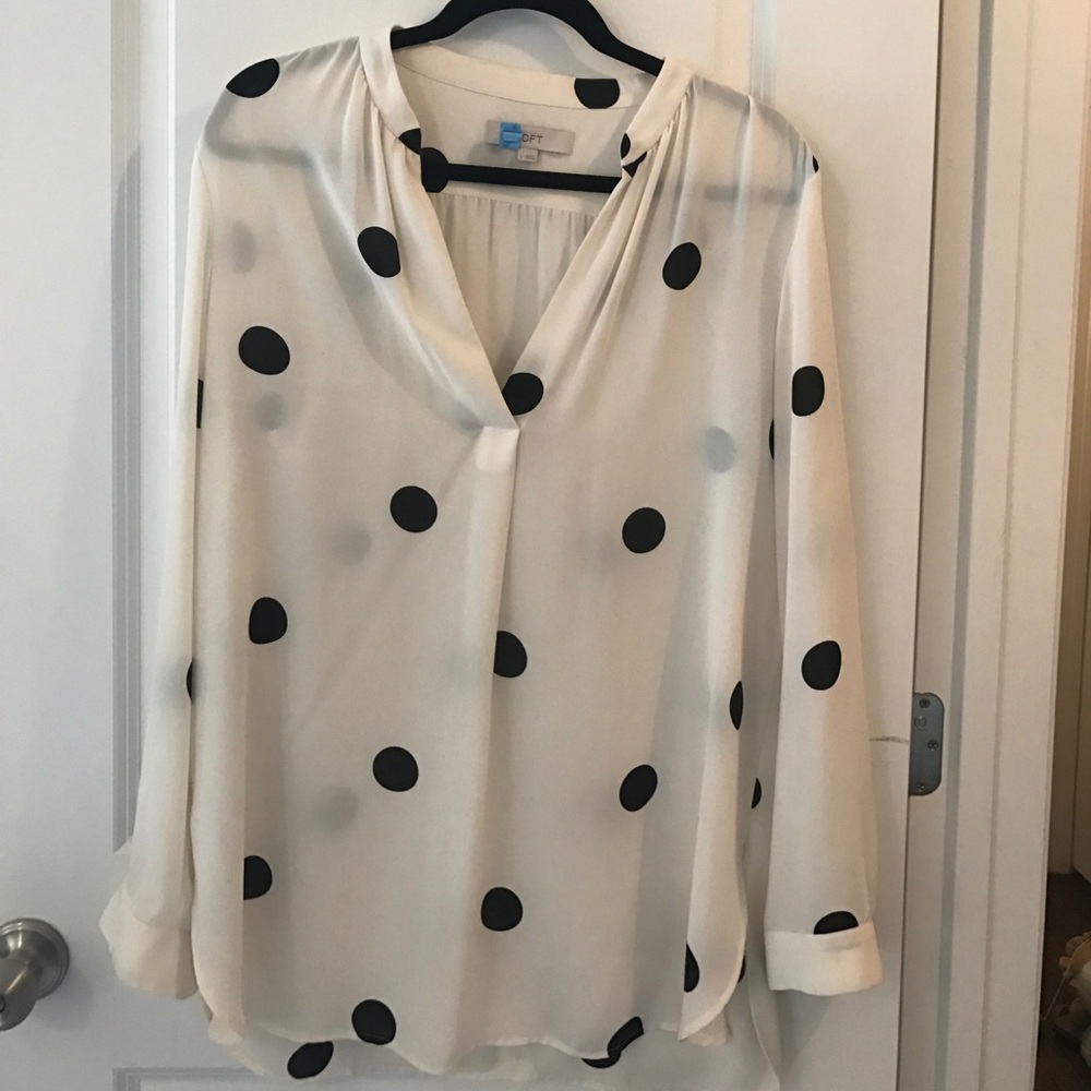 Loft polka dot blouse