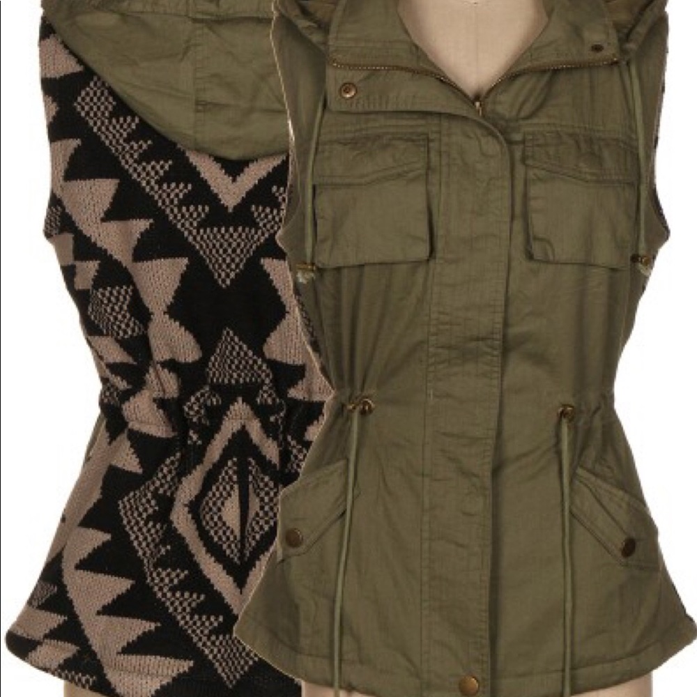 *NEW* Plus Aztec Cargo Vest