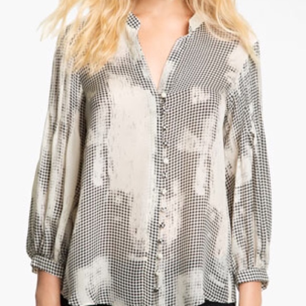 Parker houndstooth blouse
