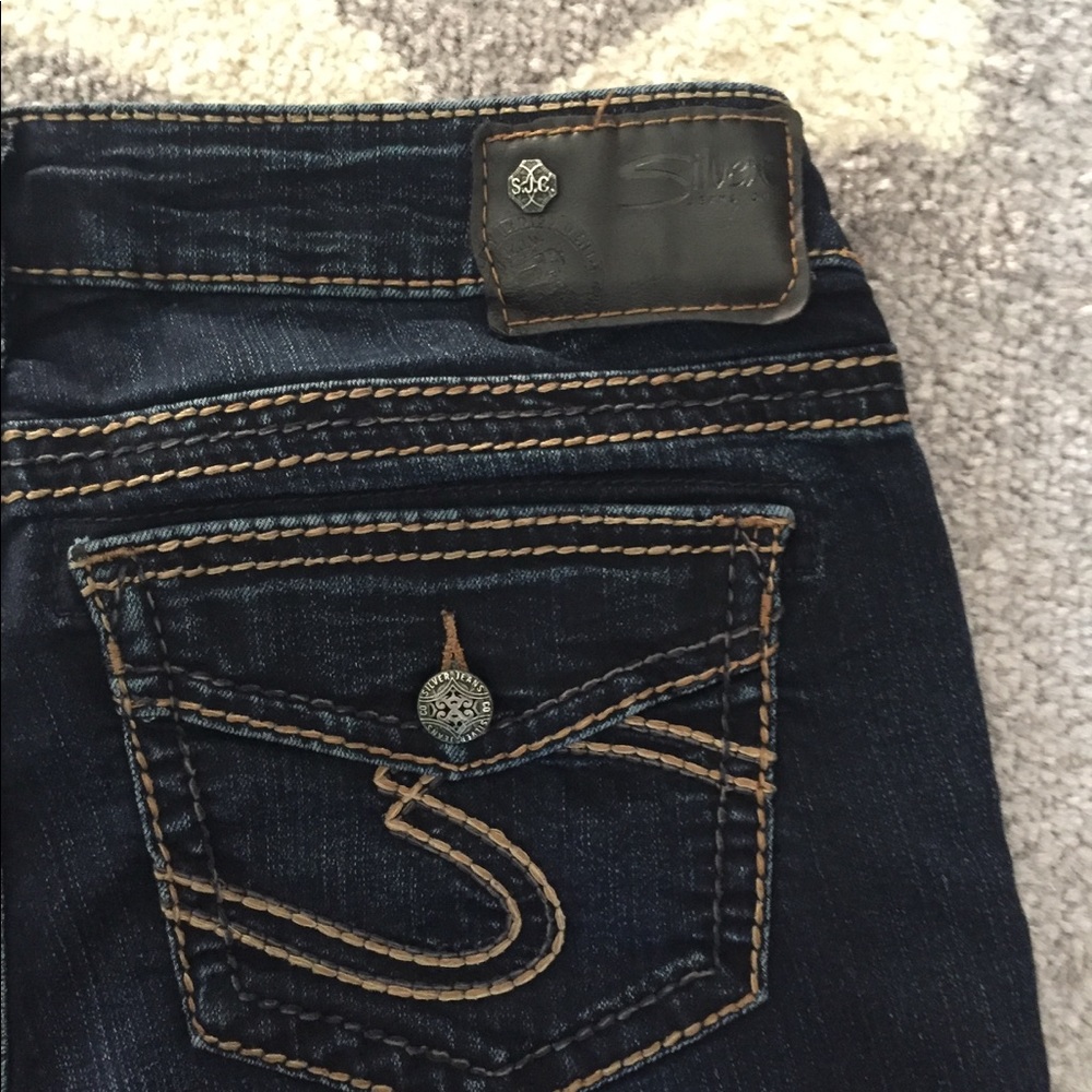 Silver Skinny Jeans