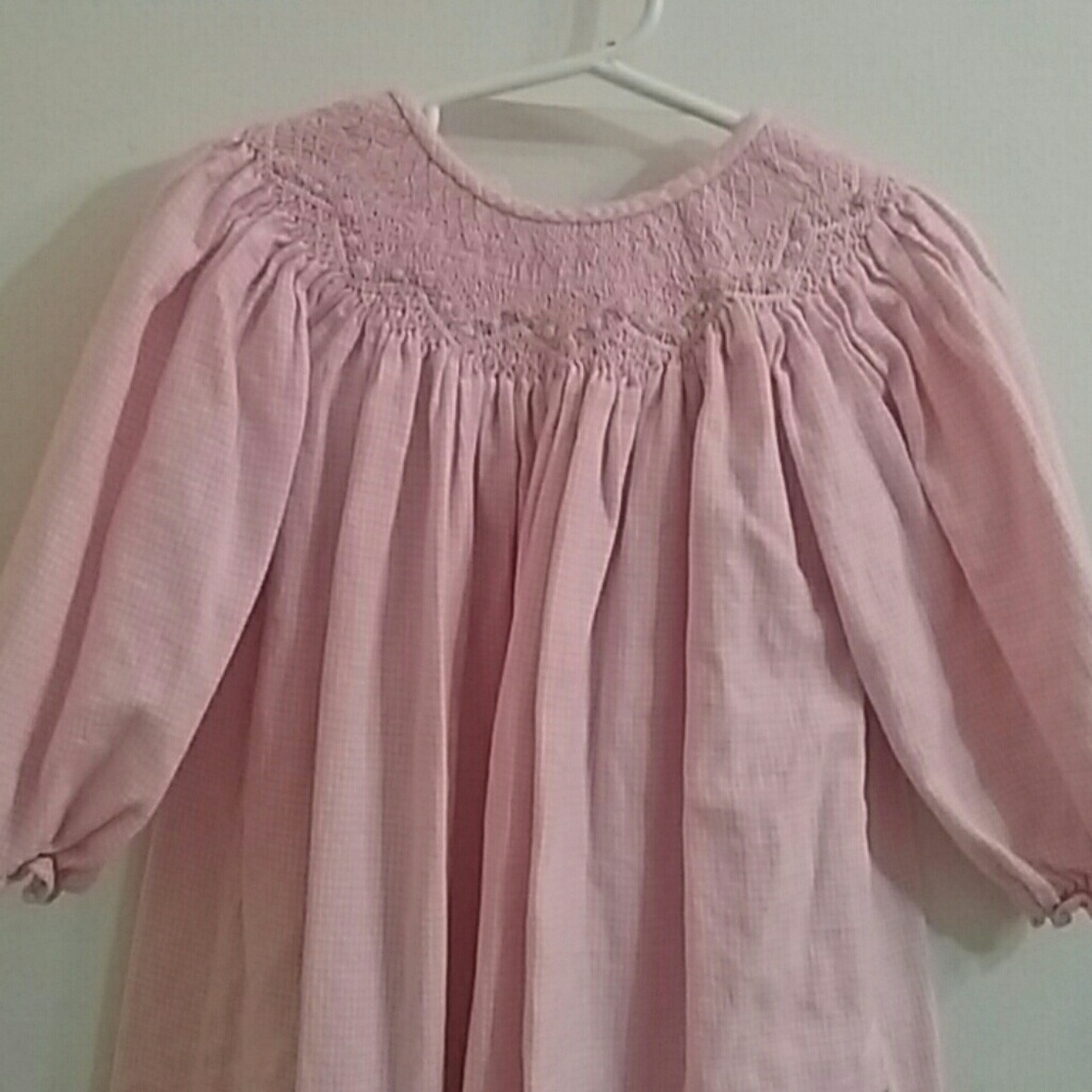 SMOCKED PINK DRESS ,size 18 to 24 months