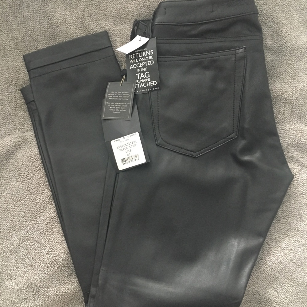Brand new Rag and Bone Dre boyfriend leather pants