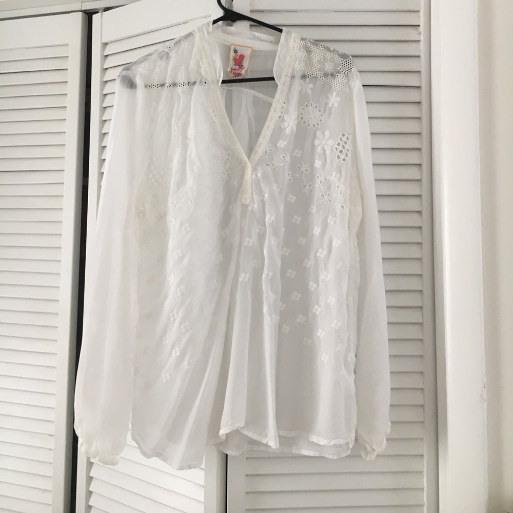 Johnny Was peasant blouse size large.