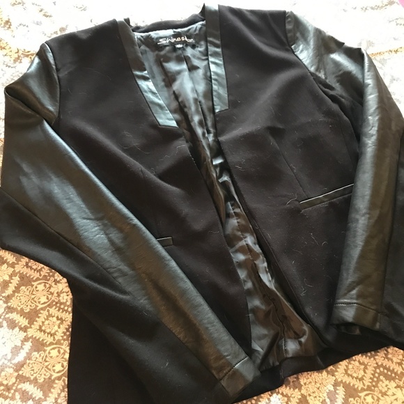 Shinestar Jackets & Blazers - Leather Sleeve and Accent Blazer