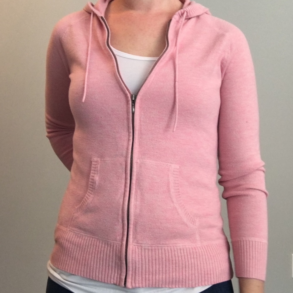 GAP pink zip cardigan hoodie sweater, size XS