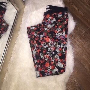 Black floral BCBGeneration jeans