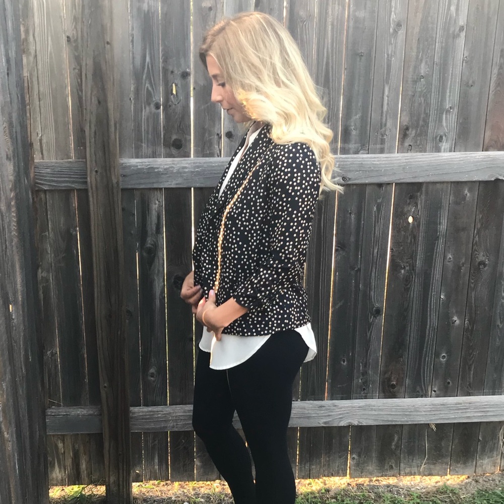 Women's Size XS Midnight Blue and Nude Blazer