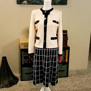 Vintage Adolfo Cardigan Skirt Suit