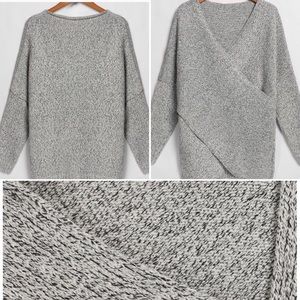 Warp around cross cross sweater - small
