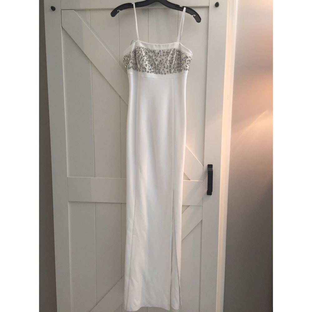 White sequin gown