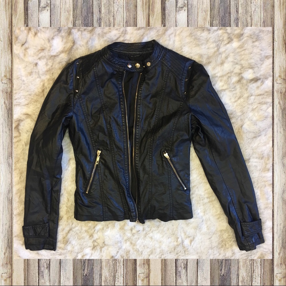 Worn out faux leather 🌿forever 21🌿 biker jacket - Picture 2 of 8