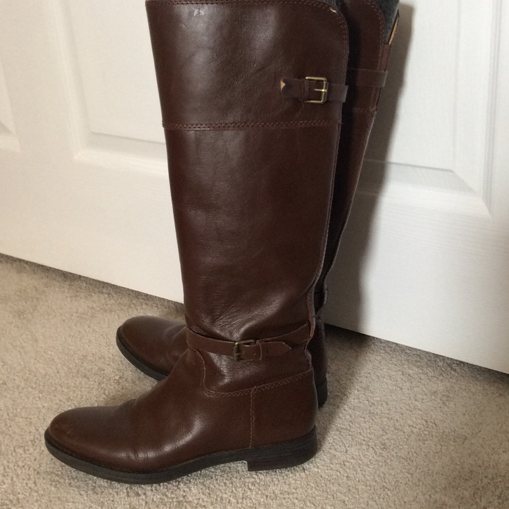 Enzo Angiolini brown leather riding boots 8M