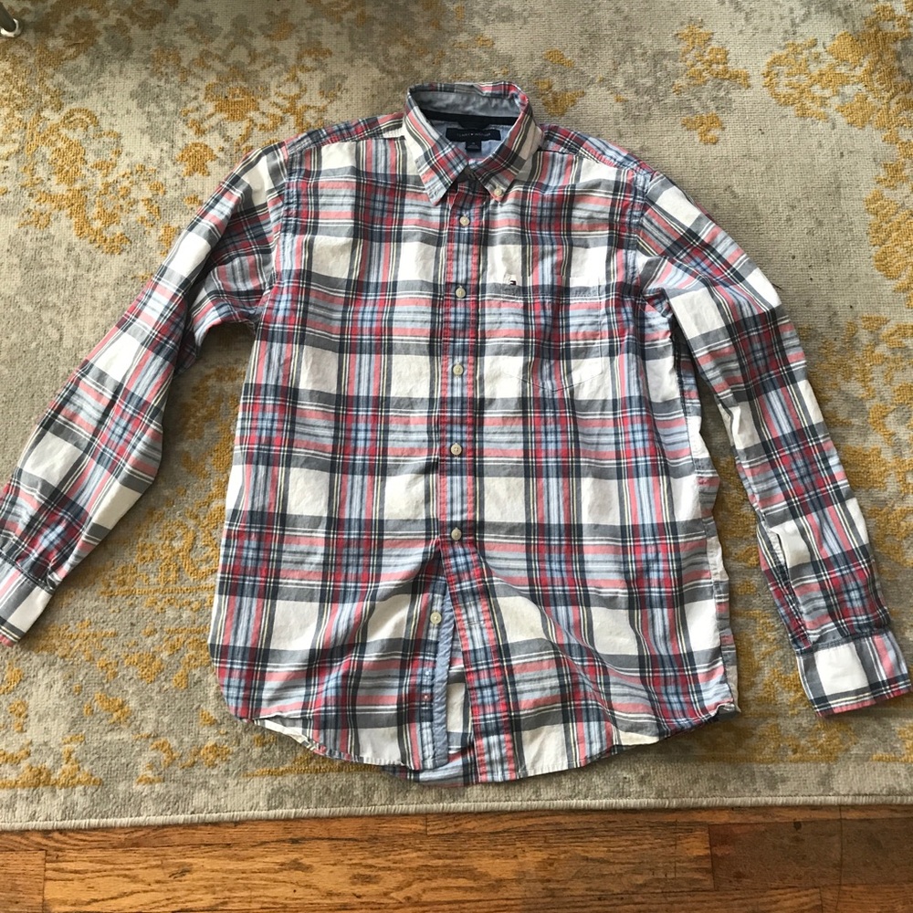 Tommy Hilfiger; button down.