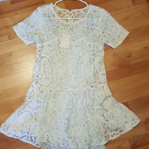 Free People ivory comb dress