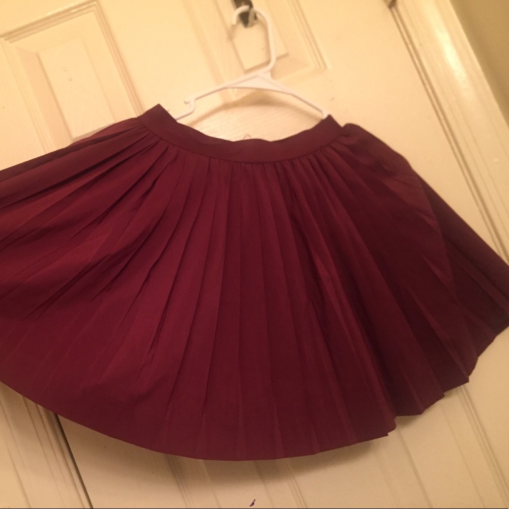 Burgundy Skater girl skirt