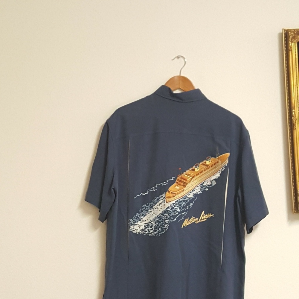 Tori Richard Matson Lines Embroidered Camo Shirt