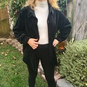 Velvet oversized Black jacket