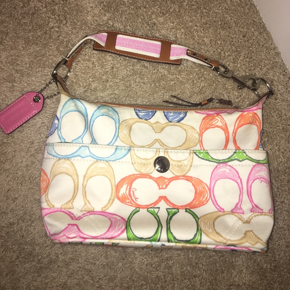 Coach multicolor scribble bag