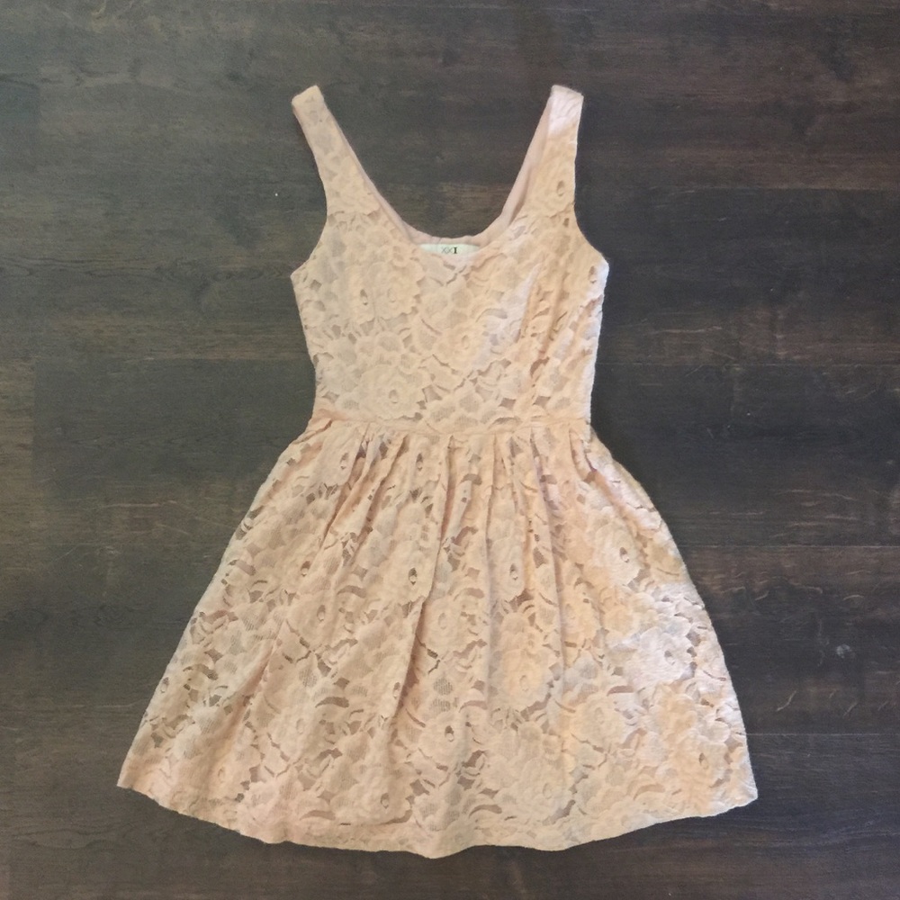 Baby pink lace dress