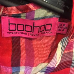Boohoo Dresses - Boohoo red plaid dress Boohoo Dresses - Boohoo red plaid dress