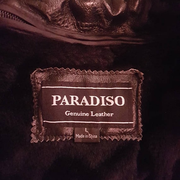 South Paradiso Leather Jacket with Embroidery