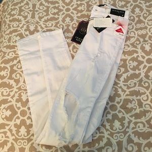 Fashion Nova ripped white jeans