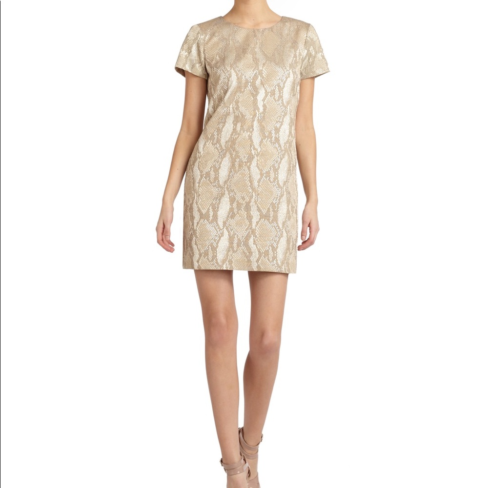 FRENCH CONNECTION Fast Metal Snake Print Dress