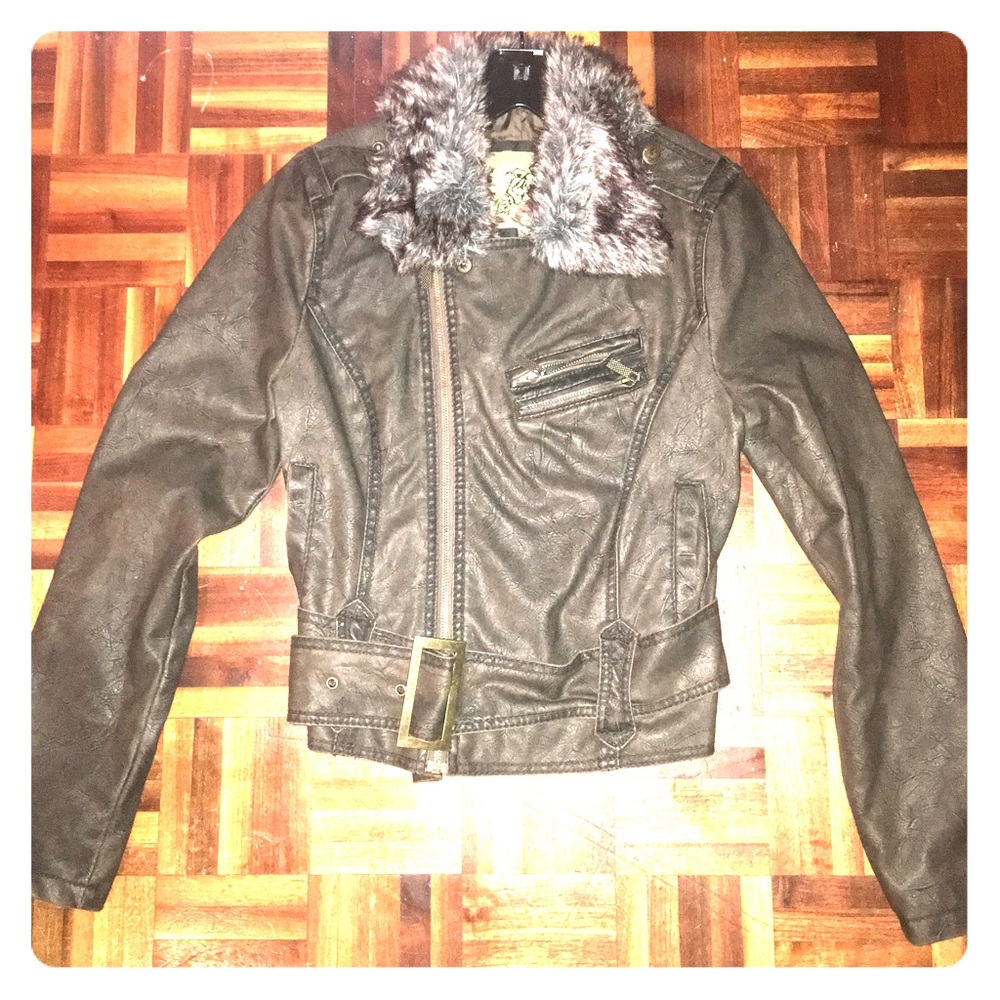Faux leather jacket