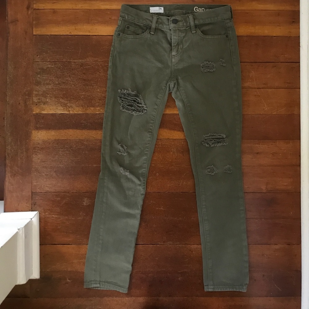 Olive Gap Girlfriend Jeans 24r