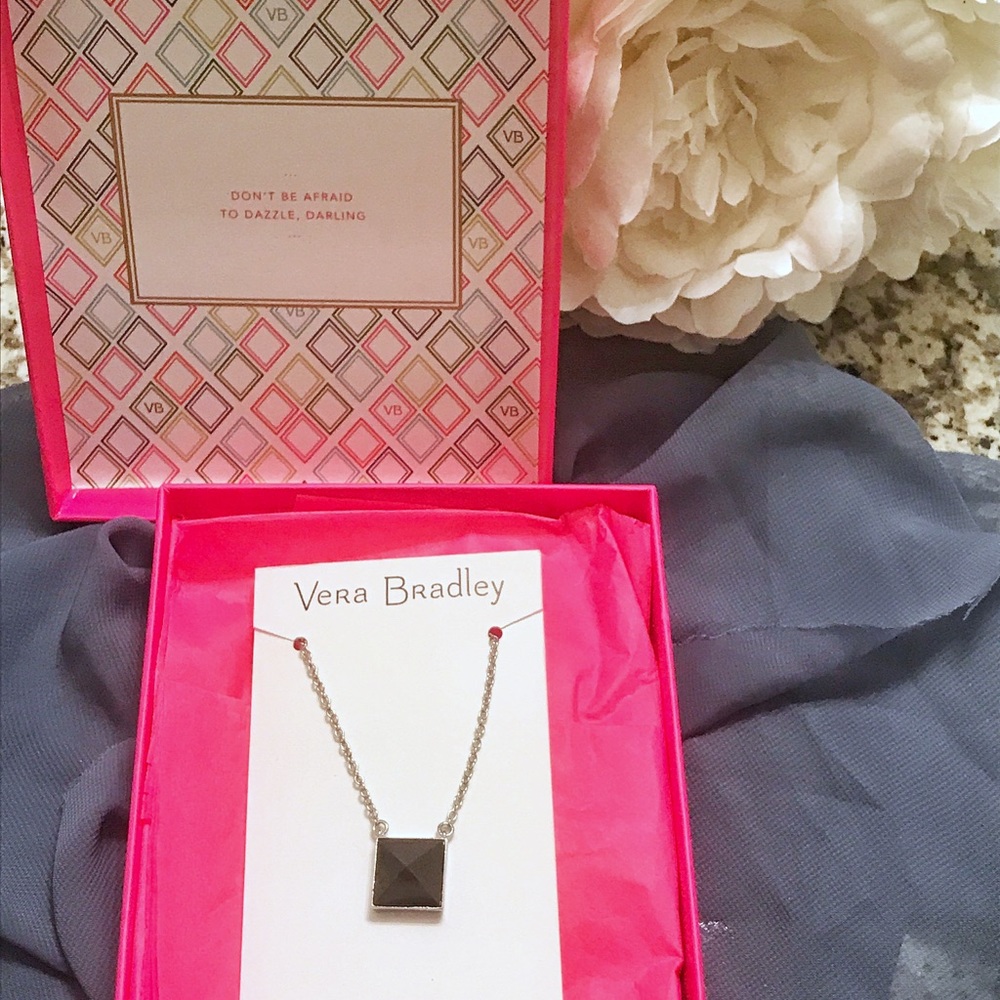 VERA BRADLEY | BLACK GEM PENDENT NECKLACE