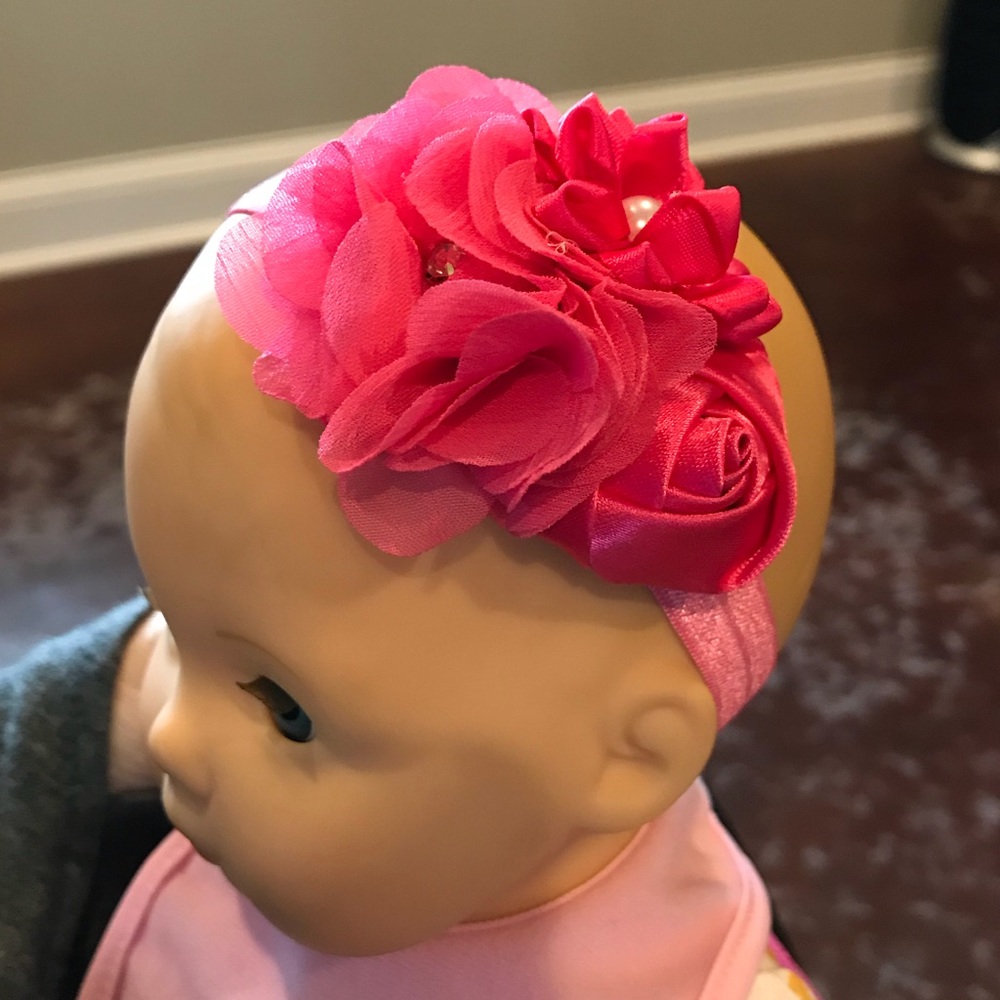 NWT Sweet Pink Flower Headband Baby / Infant