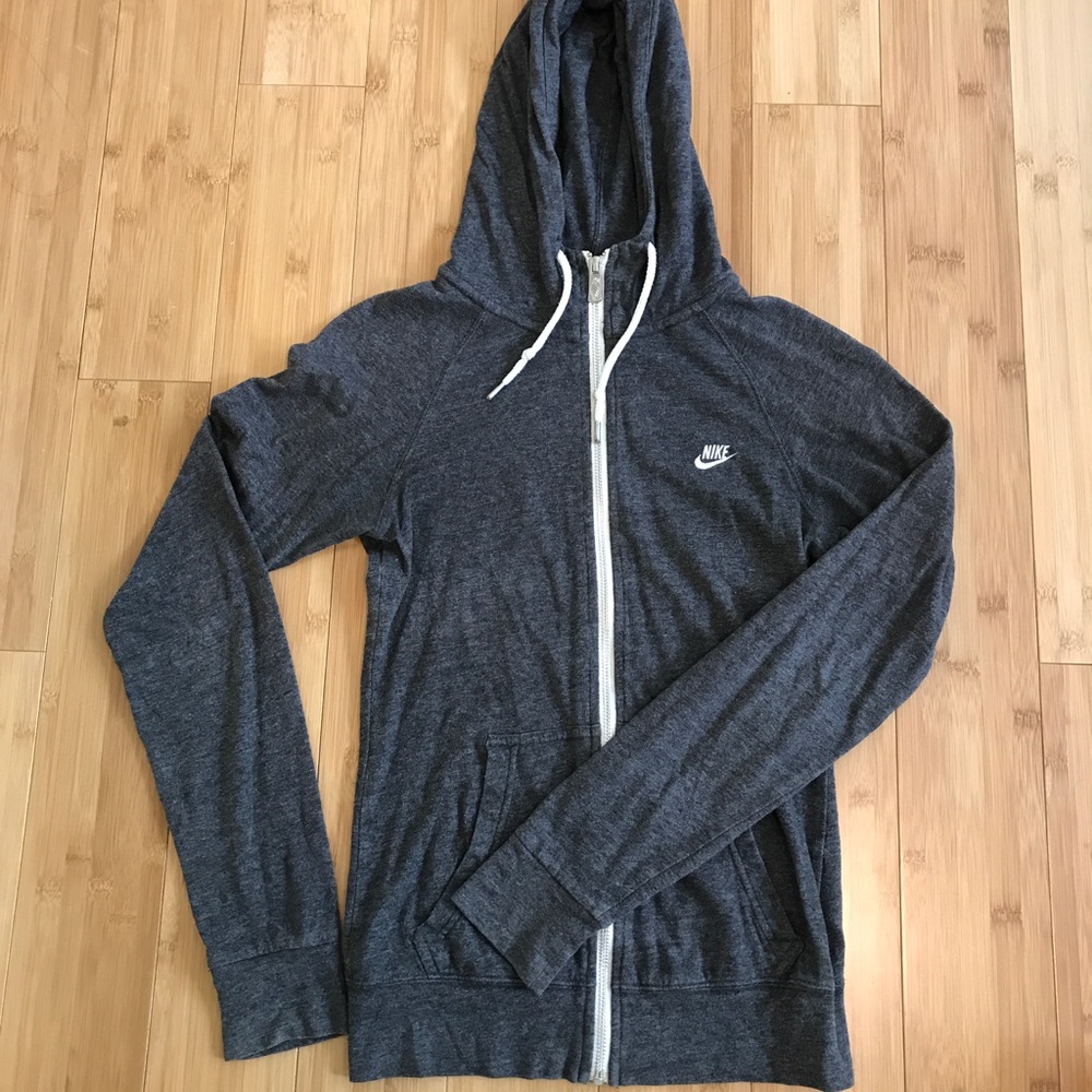 Nike Grey Zip Up Sweater