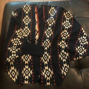 Aztec print cardigan