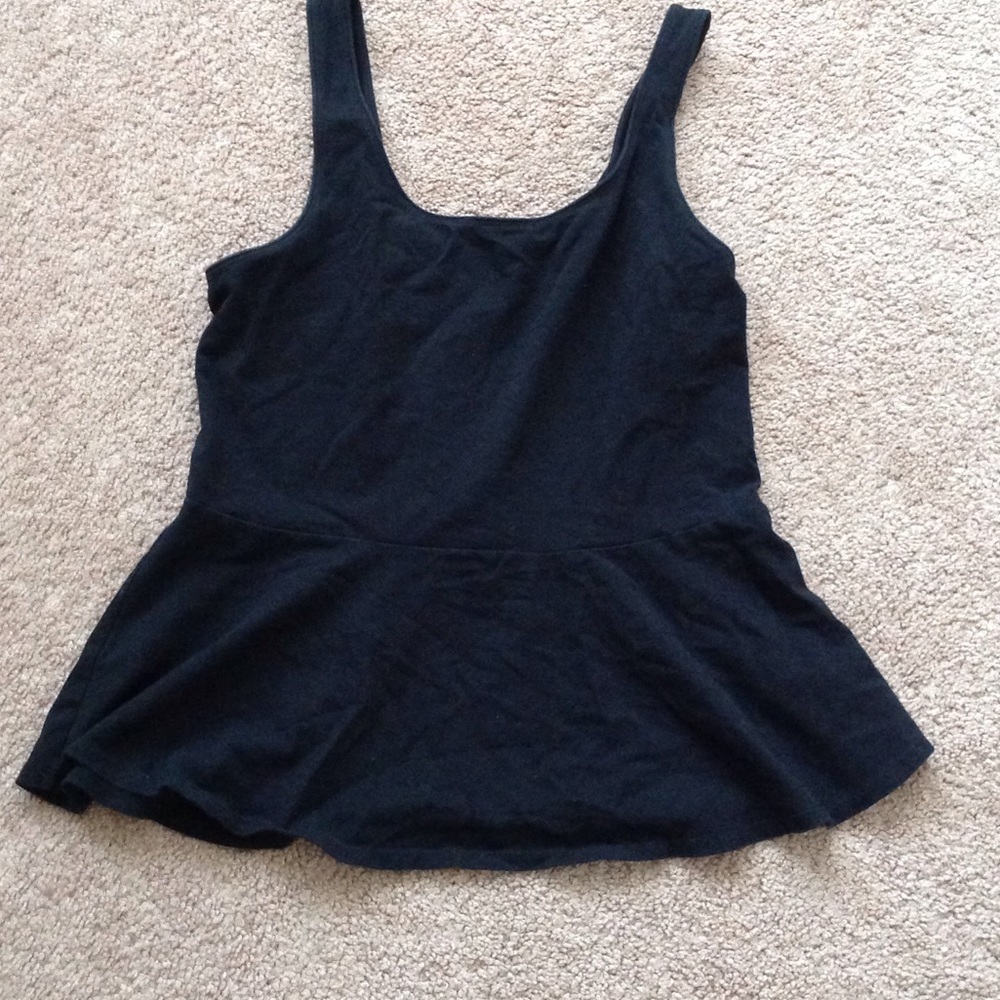 Black peplum top